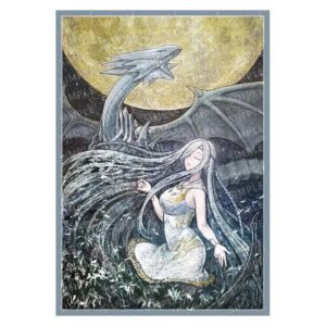 Kisara White Destiny Dragon Holographic Premium Sleeves (JPN Size, 50ct)